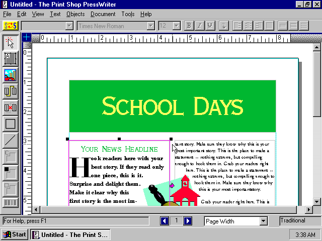 The Print Shop PressWriter (1997) - Edit